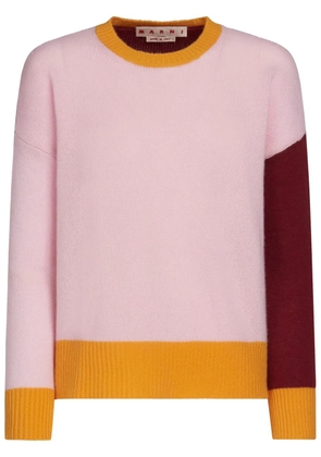 Marni colour-block cashmere jumper - Pink