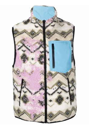 MSGM reversible zipped gilet - Neutrals