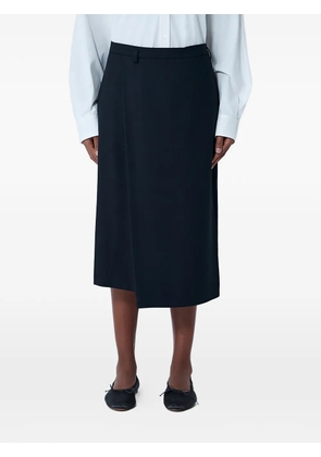 The Row asymmetrical midi skirt - Black