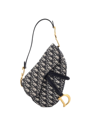 Christian Dior Pre-Owned Saddle Handbag Oblique Canvas Medium shoulder bag - Blue