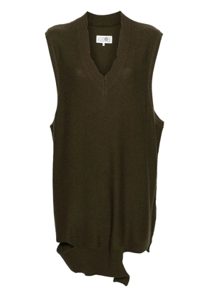 MM6 Maison Margiela sleeveless knitted minidress - Green
