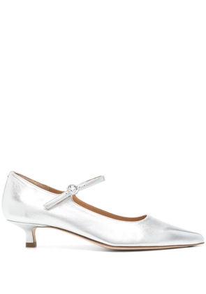 Aeyde 45mm leather pumps - Silver