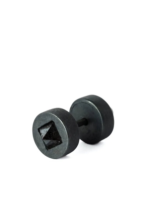 Parts of Four crystal-embellished sterling silver stud earring - Black