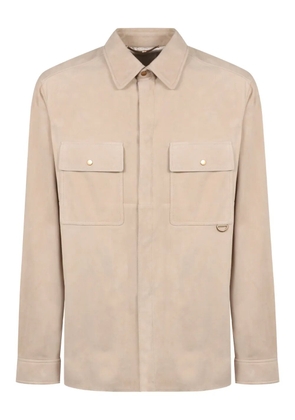 Agnona suede shirt - Neutrals