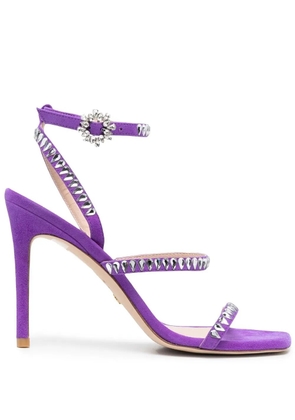 Stuart Weitzman Gemcut 100mm stiletto sandals - Purple