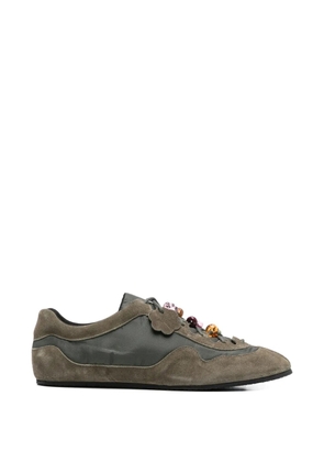 Cecilie Bahnsen Blaise suede sneakers - Green