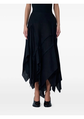 Limi Feu Gauzed draped midi skirt - Black