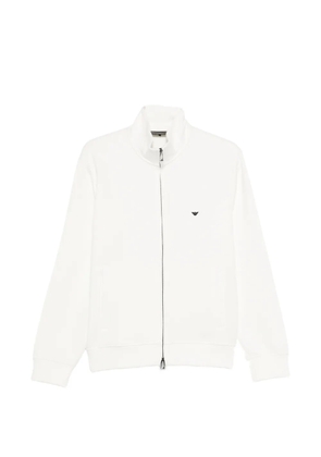 Emporio Armani zip cotton jacket - White