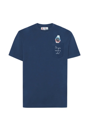 MC2 Saint Barth Connor watch-print chest-pocket T-shirt - Blue