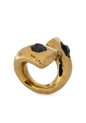 Parts of Four Big Twisted Druid diamond ring - Gold