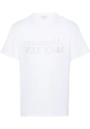 Alexander McQueen logo-print cotton T-shirt - White