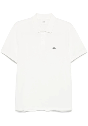 C.P. Company logo-patch polo shirt - White