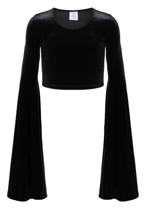 VETEMENTS velour cropped top - Black
