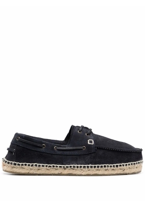 Manebi Hamptons suede boat shoes - Blue