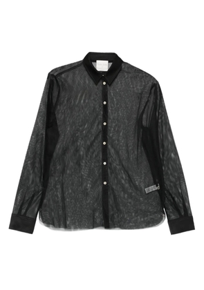 Forte Forte semi-sheer shirt - Black