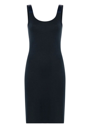 Helmut Lang fine-ribbed mini dress - Blue