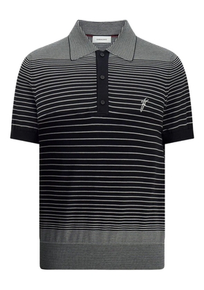 Ferragamo striped polo shirt - Black