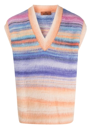 Missoni V-neck striped vest - Orange