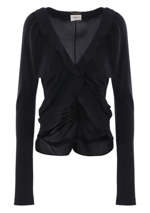 Saint Laurent crepe de chine blouse - Black