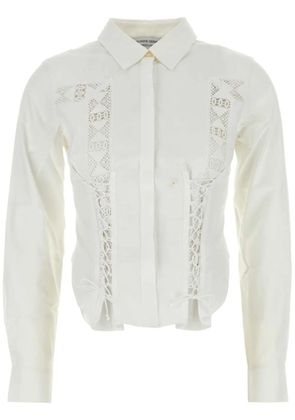 Marine Serre corset-style cotton shirt - White