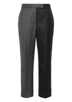 Thom Browne tapered-leg wool trousers - Grey