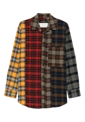 Song For The Mute color-block check shirt - Brown