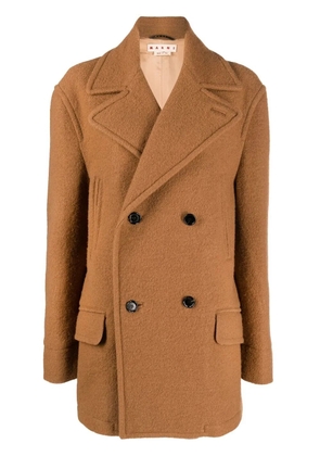 Marni double-breasted short coat - Brown