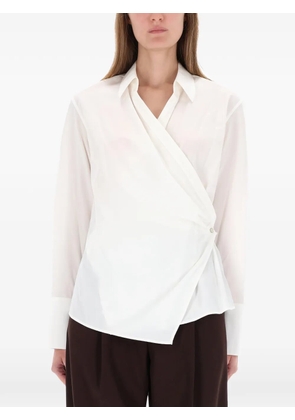 Helmut Lang wrap button shirt - White
