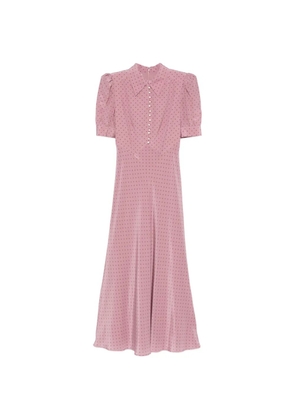 Alessandra Rich polka-dot midi dress - Pink
