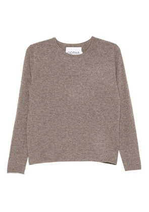 Gotha round-neck sweater - Brown