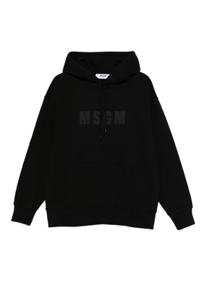 MSGM logo-print hoodie - Black