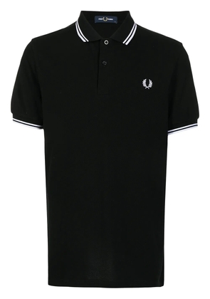 Fred Perry logo-embroidered polo shirt - Black