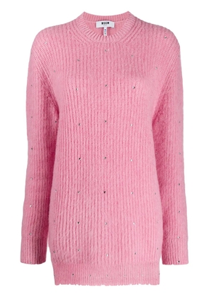 MSGM crystal-embellished jumper - Pink