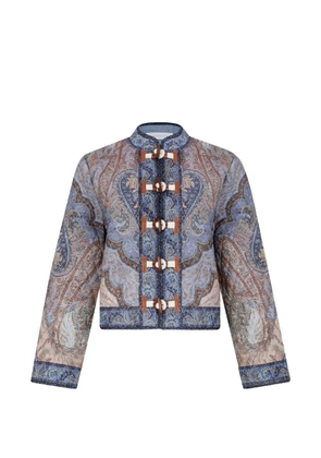 ZIMMERMANN Wanderlust paisley-print quilted jacket - Blue
