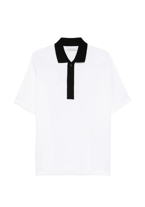 Lanvin contrast-trim polo shirt - White
