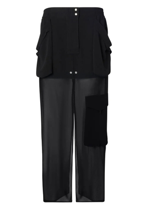 PINKO georgette maxi skirt - Black