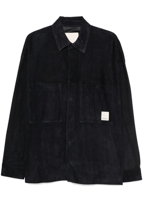 Emporio Armani suede shirt jacket - Blue