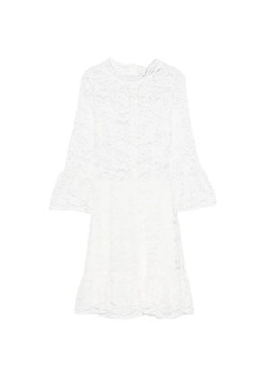 PNK lace flounce midi dress - White