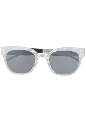 Mykita python-print wayfarer-frame sunglasses - Silver