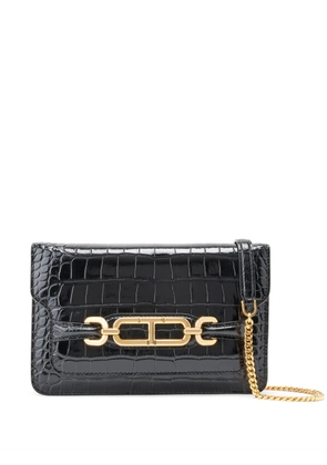 TOM FORD Whitney crocodile-effect shoulder bag - Black
