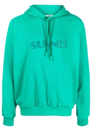 Sunnei logo drawstring hoodie - Grey