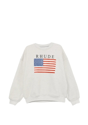 RHUDE flag-print sweatshirt - Grey