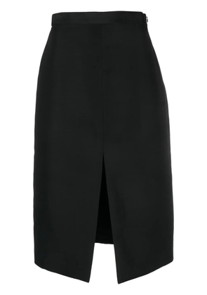 KHAITE slit-detail straight skirt - Black