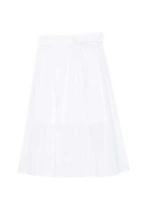 MSGM eyelet midi skirt - White