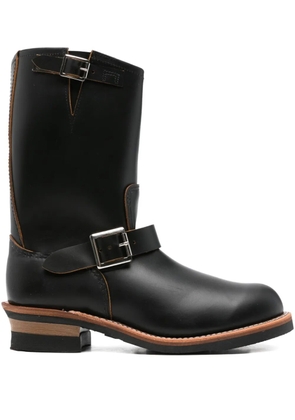Red Wing Shoes Engineer buckled biker boots - Black