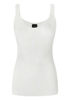 PINKO ripped tank top - White