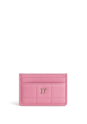 DSQUARED2 logo-plaque leather card holder - Pink