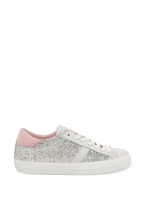 D.A.T.E. Hill Low glitter sneakers - Silver