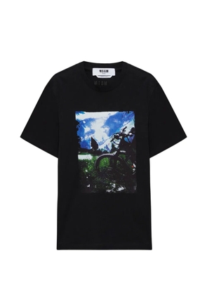 MSGM graphic-print T-shirt - Black