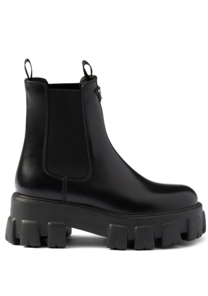 Prada Monolith leather Chelsea boots - Black